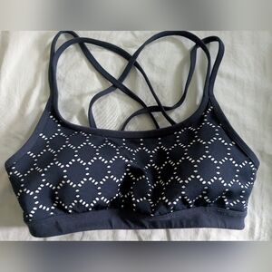 Athleta Navy and White Sports Bra
